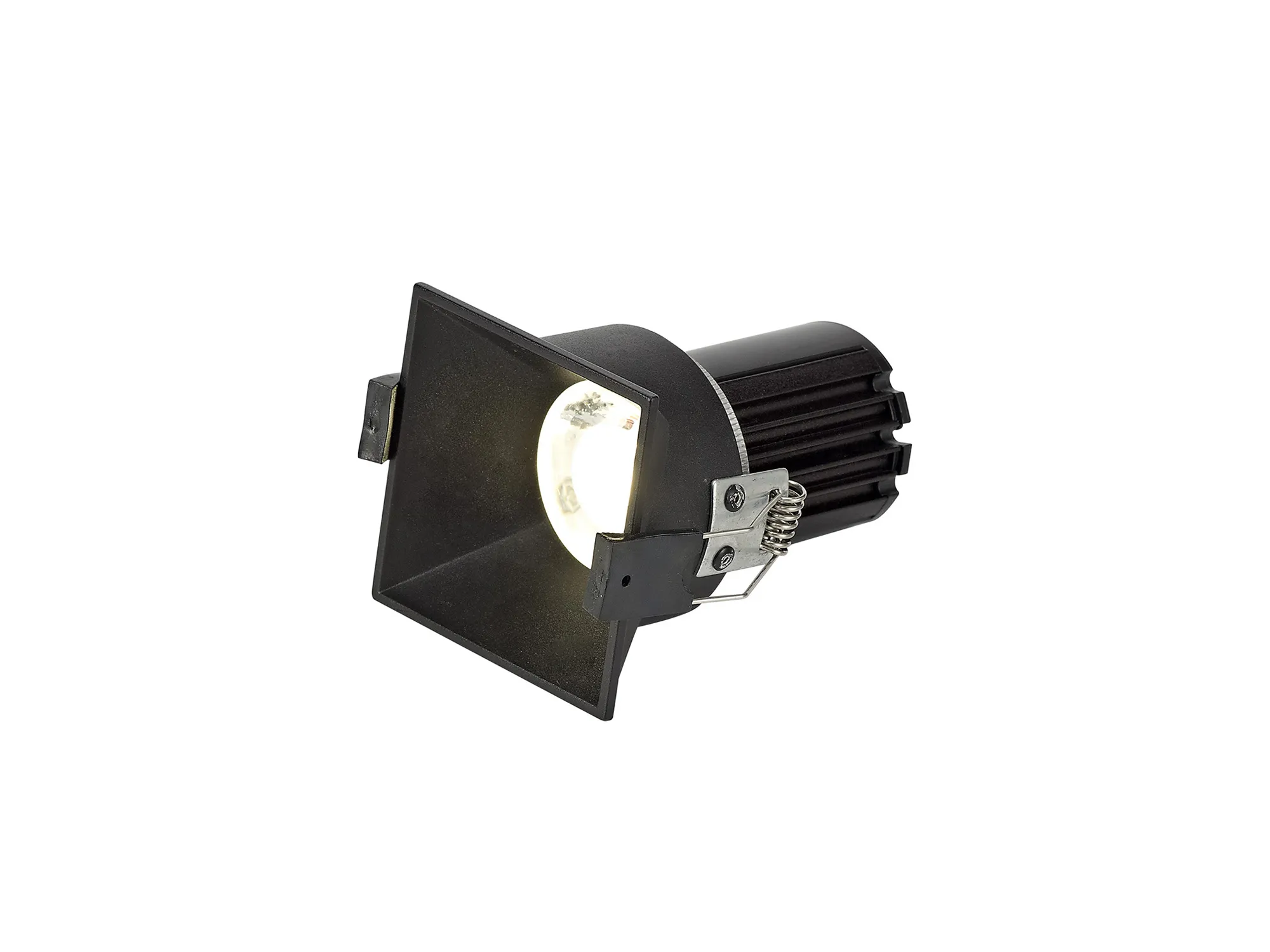 Biox 10 Tridonic Powered 10W 2700K 710lm 36° CRI>90 LED Engine Black Square Fixed Recessed Spotlight, IP20